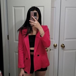 Topshop Hot Pink Blazer